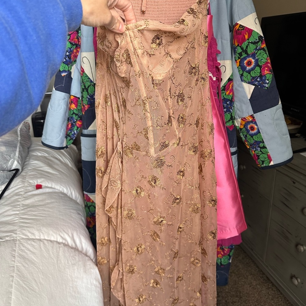 Free People Tan Floral Maxi Dress - Picture 2 of 5